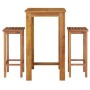 Gartentisch und Hochhocker 3 Stück aus massivem Akazienholz von , Gartensets - Ref: Foro24-3154386, Preis: 219,26 €, Rabatt: %