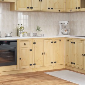 Armario con puerta Miel 60 x 46 x 81,5 cm Madera de pino macizo en Armarios de cocina | Comprar online en Foro24