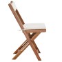 3-teiliger klappbarer Bistrotisch und Stühle mit Massivholzkissen von vidaXL, Gartensets - Ref: Foro24-44014, Preis: 159,55 €...