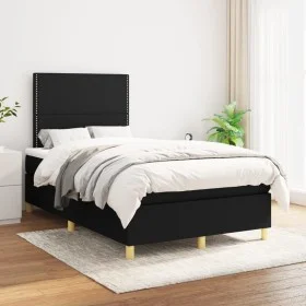 Box spring bed with black fabric mattress 120x200 cm by , Beds and slatted bases - Ref: Foro24-3142243, Price: 389,08 €, Disc...