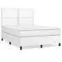 Box spring bed with white synthetic leather mattress 140x200cm by , Beds and slatted bases - Ref: Foro24-3142786, Price: 497,...