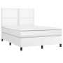 Box spring bed with white synthetic leather mattress 140x200cm by , Beds and slatted bases - Ref: Foro24-3142786, Price: 506,...