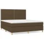 Box spring bed with dark brown fabric mattress 180x200 cm by , Beds and slatted bases - Ref: Foro24-3142276, Price: 571,41 €,...