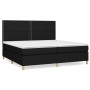 Box spring bed with black fabric mattress 200x200 cm by , Beds and slatted bases - Ref: Foro24-3142283, Price: 624,58 €, Disc...