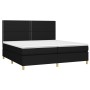 Box spring bed with black fabric mattress 200x200 cm by , Beds and slatted bases - Ref: Foro24-3142283, Price: 624,58 €, Disc...