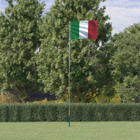 Mástil y bandera de Italia aluminio 5,55 m
