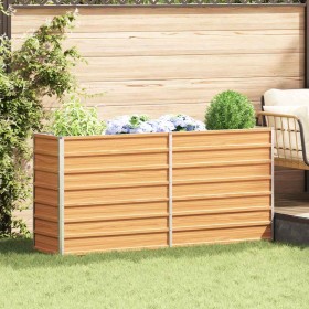 Arriate elevado Marrón Claro 160 x 40 x 45 cm Acero Galvanizado en Maceteros y jardineras | Comprar online en Foro24