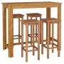 High garden table and stools 5 pcs solid acacia wood by , Garden sets - Ref: Foro24-3154392, Price: 338,70 €, Discount: %