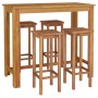Hoher Gartentisch und Hocker, 5 Stück, massives Akazienholz von , Gartensets - Ref: Foro24-3154392, Preis: 405,68 €, Rabatt: %