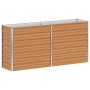 Arriate elevado Marrón Claro 160 x 40 x 77 cm Acero Galvanizado en Maceteros y jardineras | Comprar online en Foro24