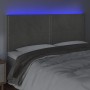 Hellgraues Samtkopfteil mit LED-Leuchten, 160 x 5 x 118/128 cm von , Kopf- und Fußteile - Ref: Foro24-3122338, Preis: 101,17 ...