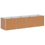 Arriate elevado Marrón Claro 320 x 80 x 77 cm Acero Galvanizado en Maceteros y jardineras | Comprar online en Foro24