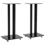 Speaker supports tempered glass design 2 pillars black 2 pcs by vidaXL, Speaker stands - Ref: Foro24-50673, Price: 90,06 €, D...