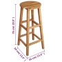 7-teiliges Bartisch- und Hocker-Set aus massivem Akazienholz von vidaXL, Möbelsets für Küchen und Esszimmer - Ref: Foro24-246...