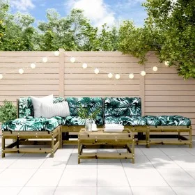 Garden furniture set 6 pieces impregnated pine wood by , Garden sets - Ref: Foro24-3186318, Price: 306,11 €, Discount: %