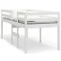 Weißes Hochbett aus massivem Kiefernholz 75x190 cm von , Betten und Lattenroste - Ref: Foro24-821620, Preis: 168,57 €, Rabatt: %
