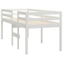 Weißes Hochbett aus massivem Kiefernholz 75x190 cm von , Betten und Lattenroste - Ref: Foro24-821620, Preis: 168,26 €, Rabatt: %
