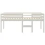 Weißes Hochbett aus massivem Kiefernholz 75x190 cm von , Betten und Lattenroste - Ref: Foro24-821620, Preis: 168,57 €, Rabatt: %