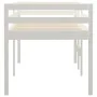 Weißes Hochbett aus massivem Kiefernholz 75x190 cm von , Betten und Lattenroste - Ref: Foro24-821620, Preis: 168,57 €, Rabatt: %