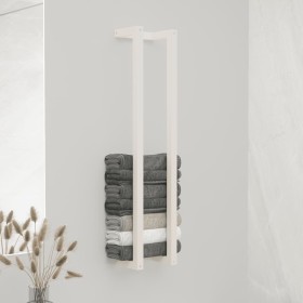 Toallero de madera maciza de pino blanco 23x18x110 cm de , Toalleros - Ref: Foro24-822403, Precio: 22,69 €, Descuento: %