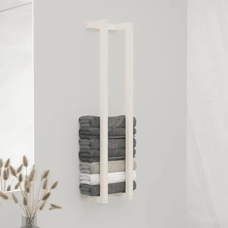 Solid white pine wood towel rack 23x18x110 cm by , Towel racks - Ref: Foro24-822403, Price: 22,37 €, Discount: %