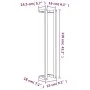 Solid white pine wood towel rack 23x18x110 cm by , Towel racks - Ref: Foro24-822403, Price: 22,37 €, Discount: %