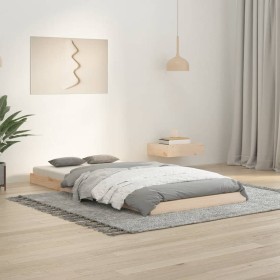 Estructura de cama madera maciza de pino 90x190 cm