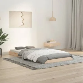 Solid pine wood bed frame 90x190 cm by , Beds and slatted bases - Ref: Foro24-823479, Price: 56,89 €, Discount: %