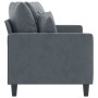 Dunkelgraues 2-Sitzer-Sofa aus Samt, 140 cm von , Sofas - Ref: Foro24-359304, Preis: 203,82 €, Rabatt: %