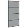 Pared de Ducha Walk-in Negro 100 x 195 cm vidrio templado en Paredes y mamparas de ducha | Comprar online en Foro24