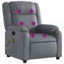 Gray synthetic leather reclining massage chair by , Armchairs - Ref: Foro24-373532, Price: 272,83 €, Discount: %