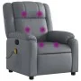 Gray synthetic leather reclining massage chair by , Armchairs - Ref: Foro24-373532, Price: 268,24 €, Discount: %