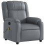 Gray synthetic leather reclining massage chair by , Armchairs - Ref: Foro24-373532, Price: 272,83 €, Discount: %