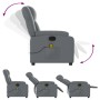 Gray synthetic leather reclining massage chair by , Armchairs - Ref: Foro24-373532, Price: 272,83 €, Discount: %