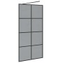 Pared de Ducha Walk-in Negro 100 x 195 cm vidrio templado en Paredes y mamparas de ducha | Comprar online en Foro24