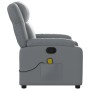 Gray synthetic leather reclining massage chair by , Armchairs - Ref: Foro24-373532, Price: 272,83 €, Discount: %
