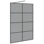 Pared de Ducha Walk-in Negro 140 x 195 cm vidrio templado en Paredes y mamparas de ducha | Comprar online en Foro24
