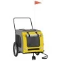 Haustier-Fahrradanhänger, Eisen-Oxford-Stoff, Gelb, Grau von , Kinderwagen für Haustiere - Ref: Foro24-93861, Preis: 128,50 €...