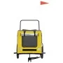 Haustier-Fahrradanhänger, Eisen-Oxford-Stoff, Gelb, Grau von , Kinderwagen für Haustiere - Ref: Foro24-93861, Preis: 128,50 €...
