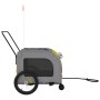 Haustier-Fahrradanhänger, Eisen-Oxford-Stoff, Gelb, Grau von , Kinderwagen für Haustiere - Ref: Foro24-93861, Preis: 131,16 €...