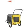 Haustier-Fahrradanhänger, Eisen-Oxford-Stoff, Gelb, Grau von , Kinderwagen für Haustiere - Ref: Foro24-93861, Preis: 128,50 €...