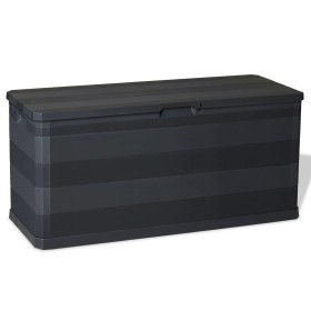 Caja de almacenamiento de jardín negra 117x45x56 c