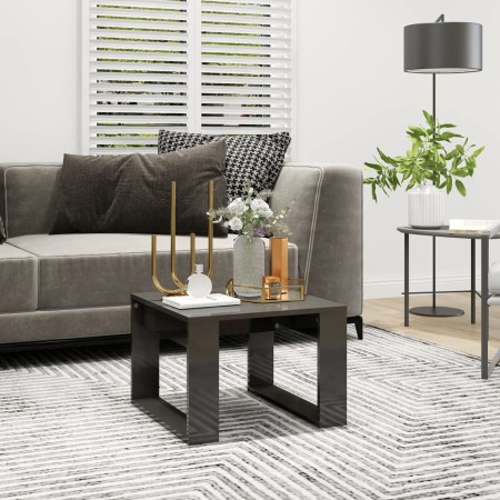 Mesa auxiliar madera contrachapada gris brillante 50x50x35 cm en Mesas de centro | Comprar online en Foro24