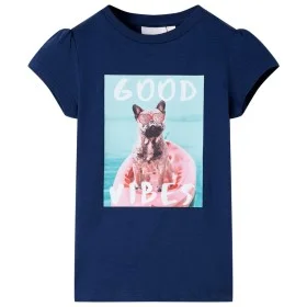 Navy blue children's t-shirt 116 by , Kids T-shirts - Ref: Foro24-11216, Price: 8,52 €, Discount: %