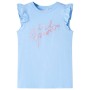 Hellblaues Kinder-T-Shirt mit Rüschenärmeln 116 von , Kinder-T-Shirts - Ref: Foro24-11326, Preis: 8,28 €, Rabatt: %