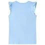 Hellblaues Kinder-T-Shirt mit Rüschenärmeln 116 von , Kinder-T-Shirts - Ref: Foro24-11326, Preis: 8,19 €, Rabatt: %