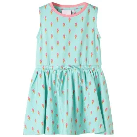 Kinderkleid mit hellmintfarbenem Kordelzug 128 von , Kinderkleider - Ref: Foro24-11417, Preis: 12,77 €, Rabatt: %