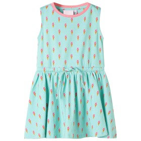 Vestido infantil con cordón menta claro 128