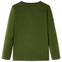 Langärmliges dunkelkhakifarbenes Kinder-T-Shirt 92 von , Kinder-T-Shirts - Ref: Foro24-12634, Preis: 8,85 €, Rabatt: %