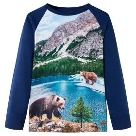 Marineblaues Langarm-T-Shirt für Kinder 104 von , Kinder-T-Shirts - Ref: Foro24-12750, Preis: 9,12 €, Rabatt: %